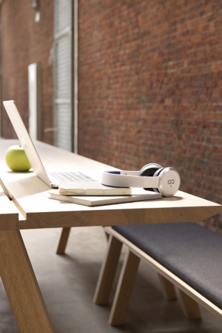 a warm a reassuring table to gather around. The beauty of a massive wood table.