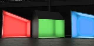 Different houses with RGB colrs.